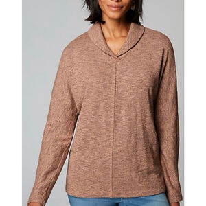 Pure Jill Woman’s Shawl Collar Dolman Top 2X Cozy Sweater Fall Winter Business